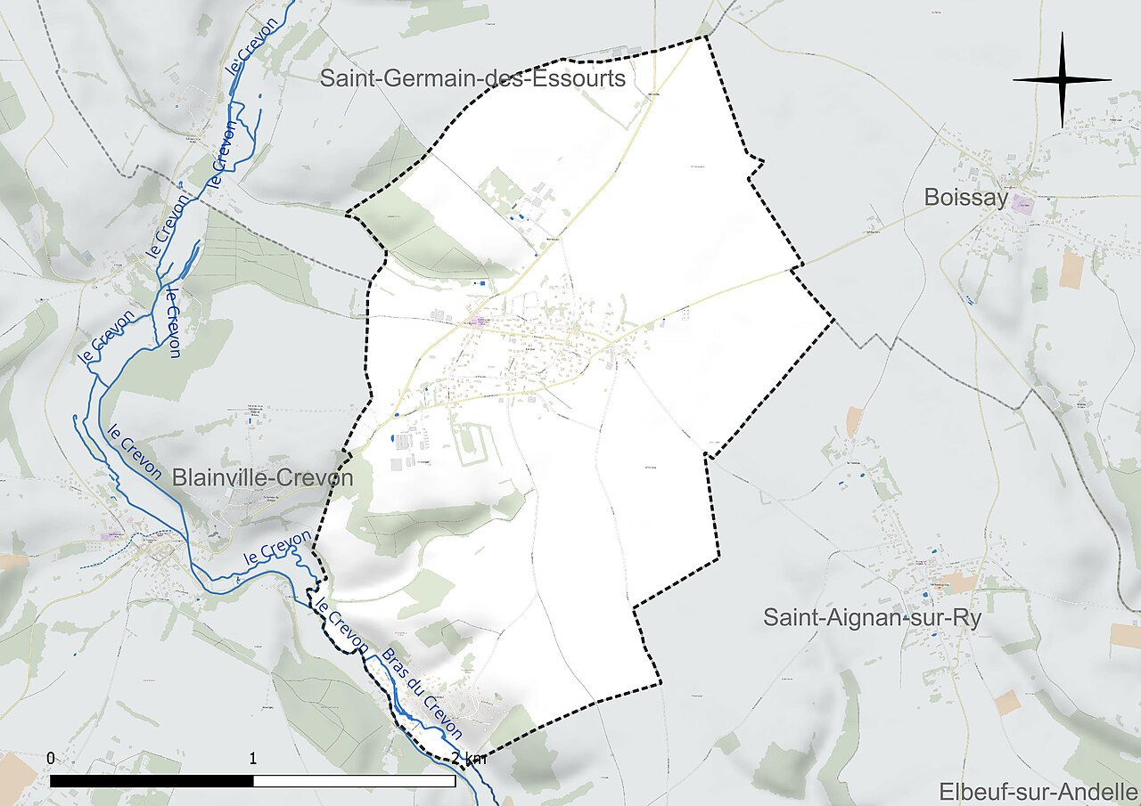 Réseau hydrographique de Catenay.